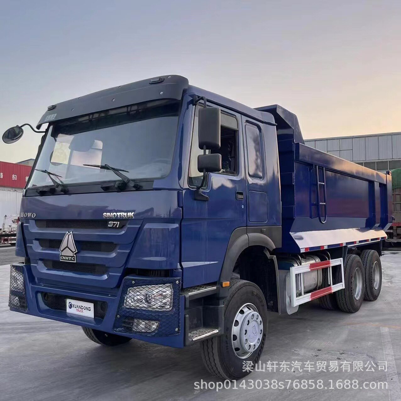 出口非洲豪沃后八轮工程自卸车十轮土方自卸车HOWO翻斗车371马力