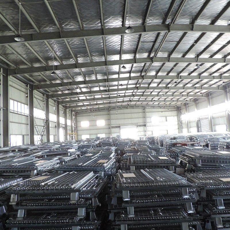 金属仓储笼折叠式铁框可移动周转箱存储收纳重T型仓储笼车货架