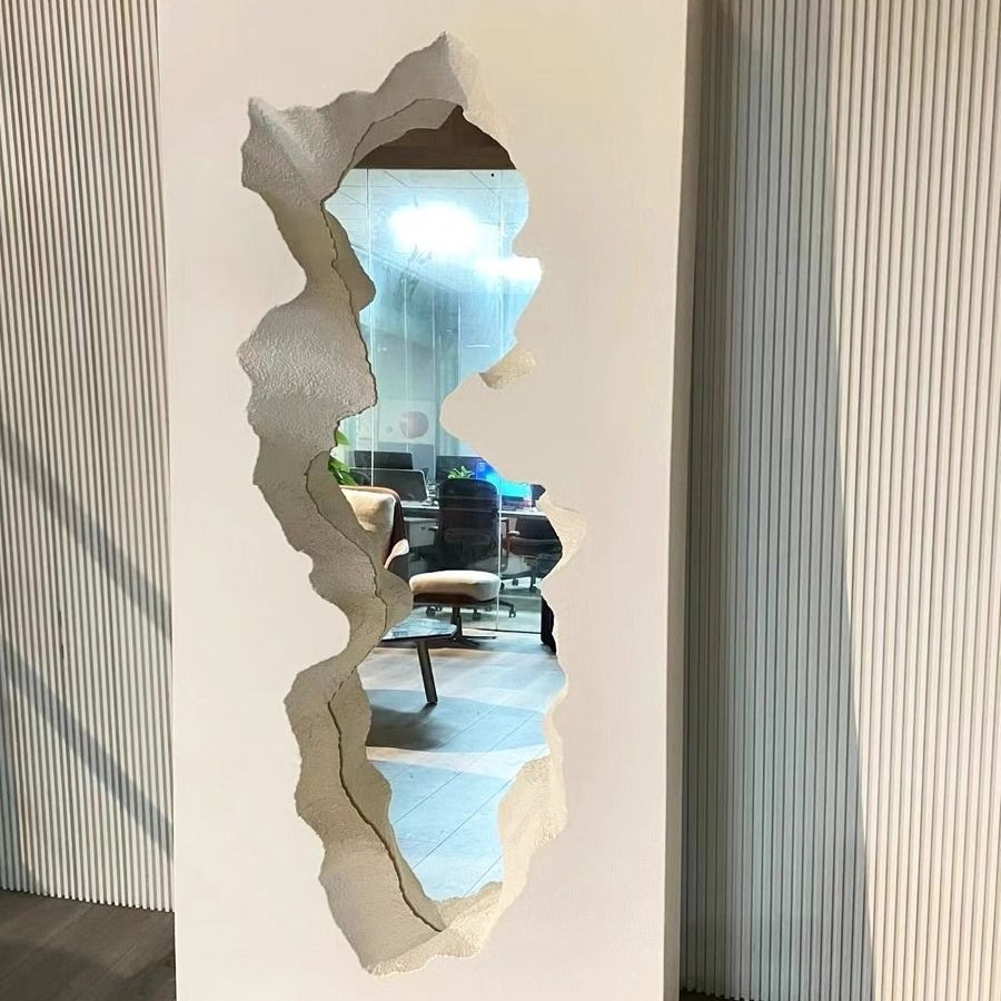 玻璃钢不规则异形落地全身镜