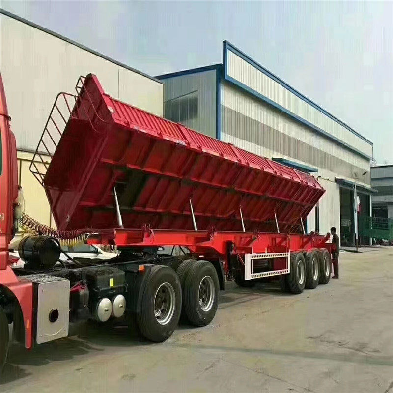 13米轻体标箱侧翻自卸半挂车
