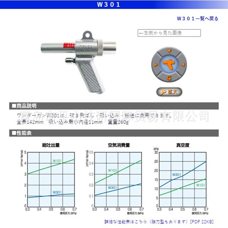 OSAWA大泽SC20-32W/F小型搬运分尘器 过滤吸尘器 V集尘器 吸尘枪