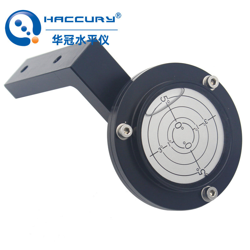 黑色带支架机械水平仪吊车支腿水平泡工程车调平器可调节钻机水泡