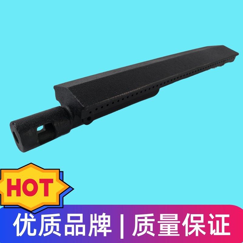 裕富宝炉头配件自然风铸铁条形炉头扒炉炉头侧出火刀形烧烤炉火排图片
