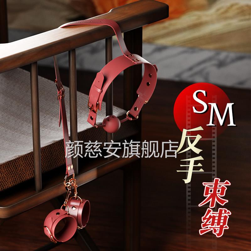 情趣sm高道具级反背手铐口塞口球捆绑束缚调教用具夫妻性成人用品