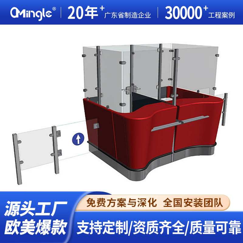 机场实机柜台烤漆体验台电脑数码展示桌流水台靠墙展示收银台展台
