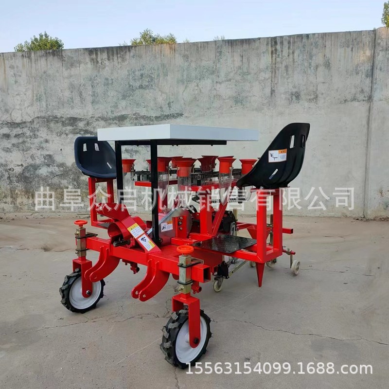 两行自走式栽苗机辣椒西红柿蔬菜移栽秧苗机汽S油柴油凤梨移栽机