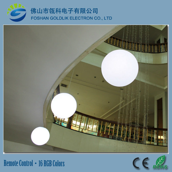 瓴科20cmLED草坪展示发光吊球桌面球形台灯音乐时尚会跳舞的家具