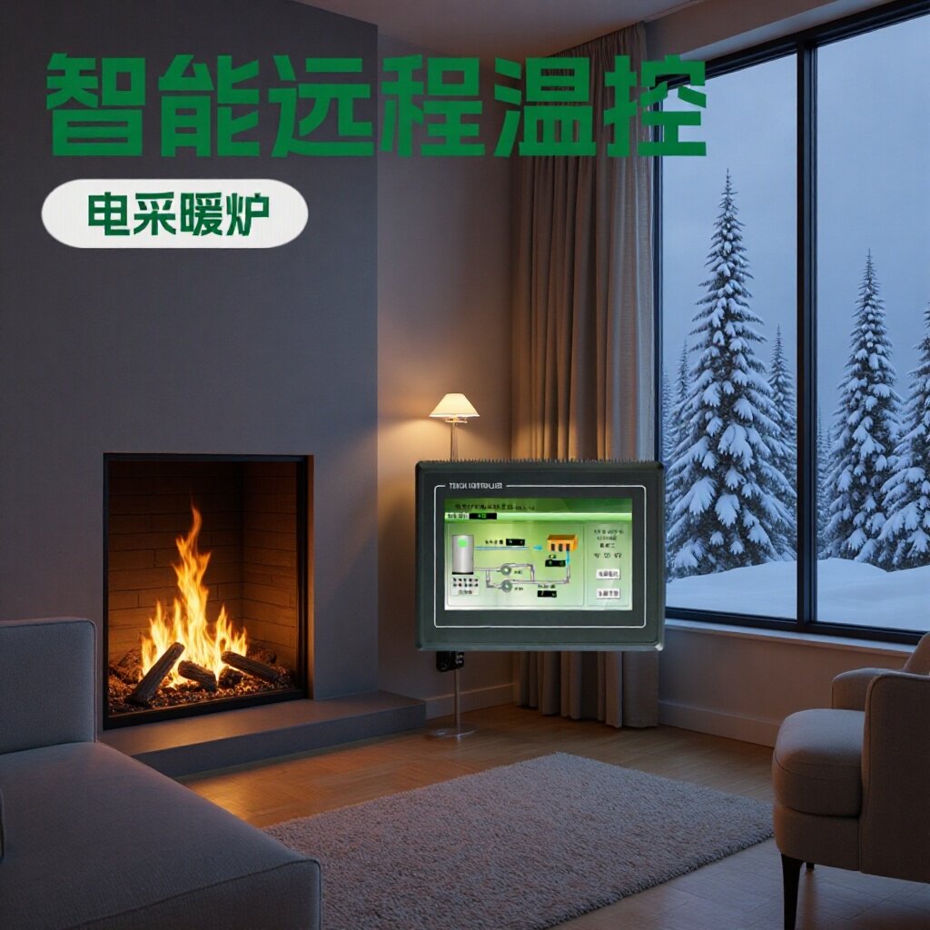 7寸智能液晶触摸屏电采暖炉电锅炉温控器一体机