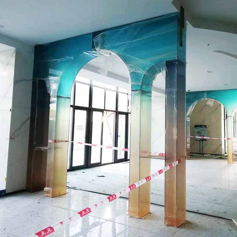 亚克力渐变工艺品异形热弯大型z工厂拱门框异形切割有机玻璃板子