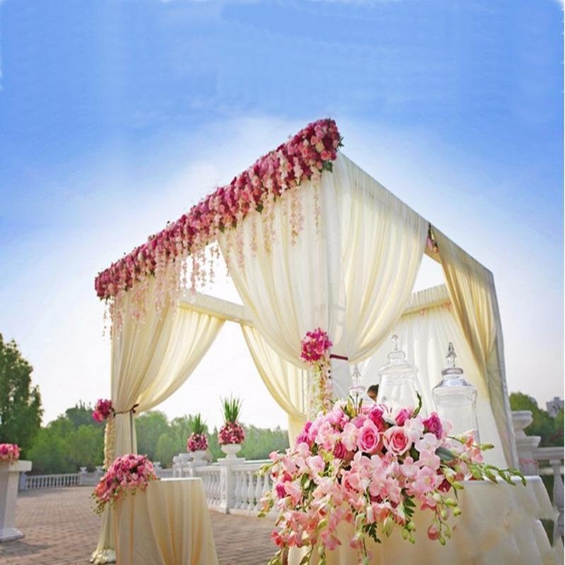 wedding Canopy加粗可z伸缩铝管帷幕架婚礼拱门婚庆窗帘舞台背景