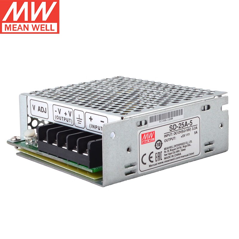 台湾明纬SD-25A-5  DC-DC直流转换开关电源25W 12V变5V5A输出