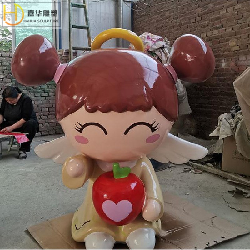 卡通模型雕塑玻璃钢公仔吉祥物形象制作网红雕塑摆件景观小品装饰