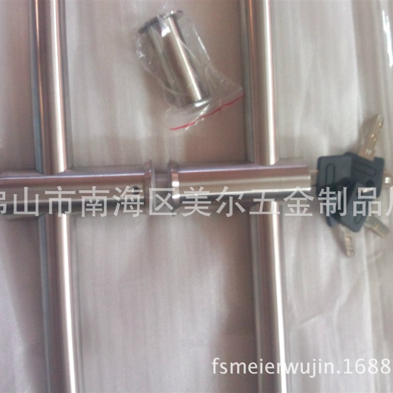 glass door handle ylock 拉手锁 带锁大拉手 美式拉手锁