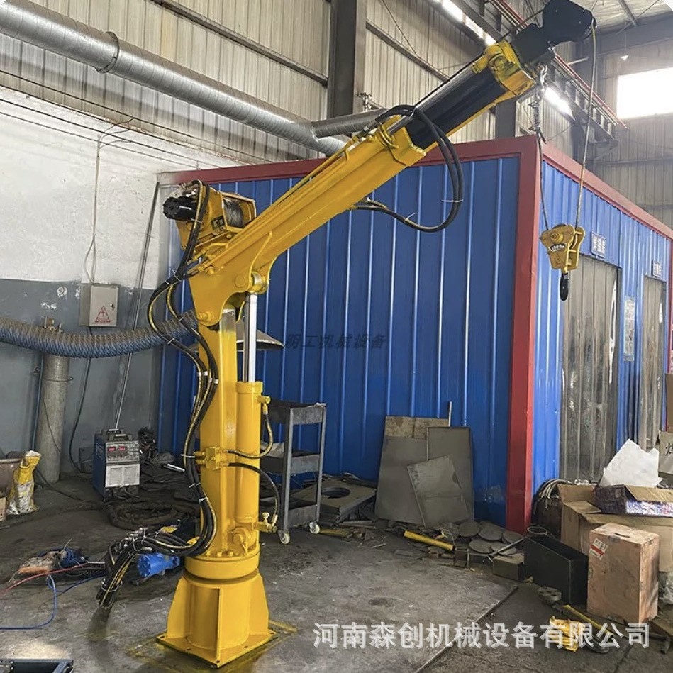 随车起重机电动液压伸缩折叠吊臂车辆车载式小吊机固定折臂吊车