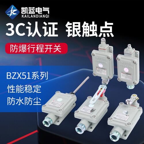 防爆行程开关限位B型BZX51-5Z/L/N/S/T DLXK15脚踏双踏柱塞滚轮