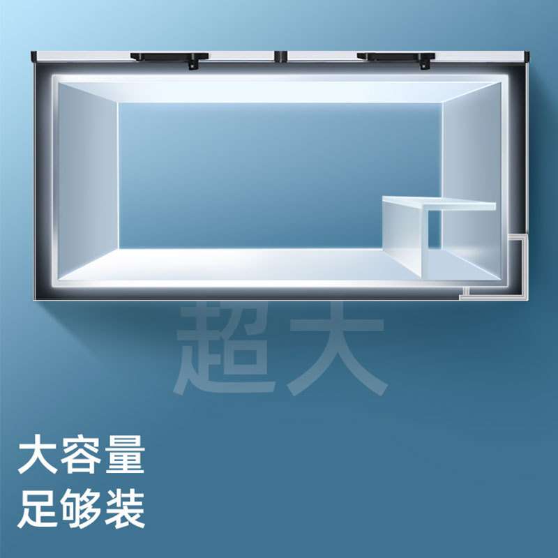 冰柜商用大容量家用保鲜冷冻两用铜管卧式冰箱冷藏柜超大双