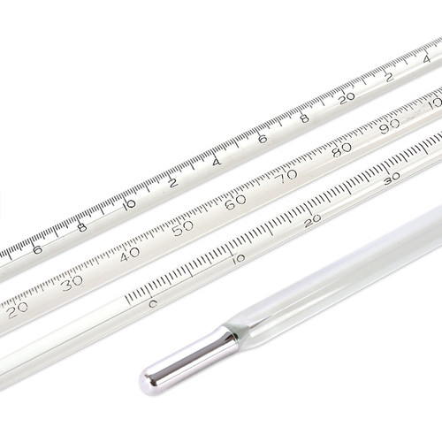 水银汞玻璃棒温度计30l厘米长工业0-50度/100/200/-30-100精度1度