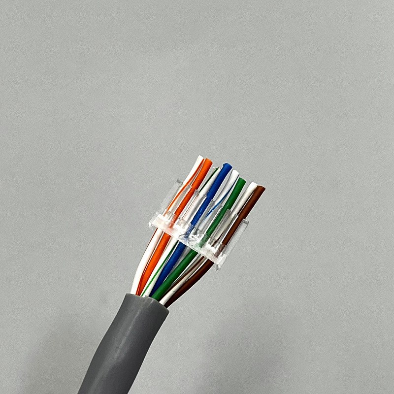 两件式六类非屏蔽i网络水晶头千兆8芯网线头分体式8P8C1000个一袋