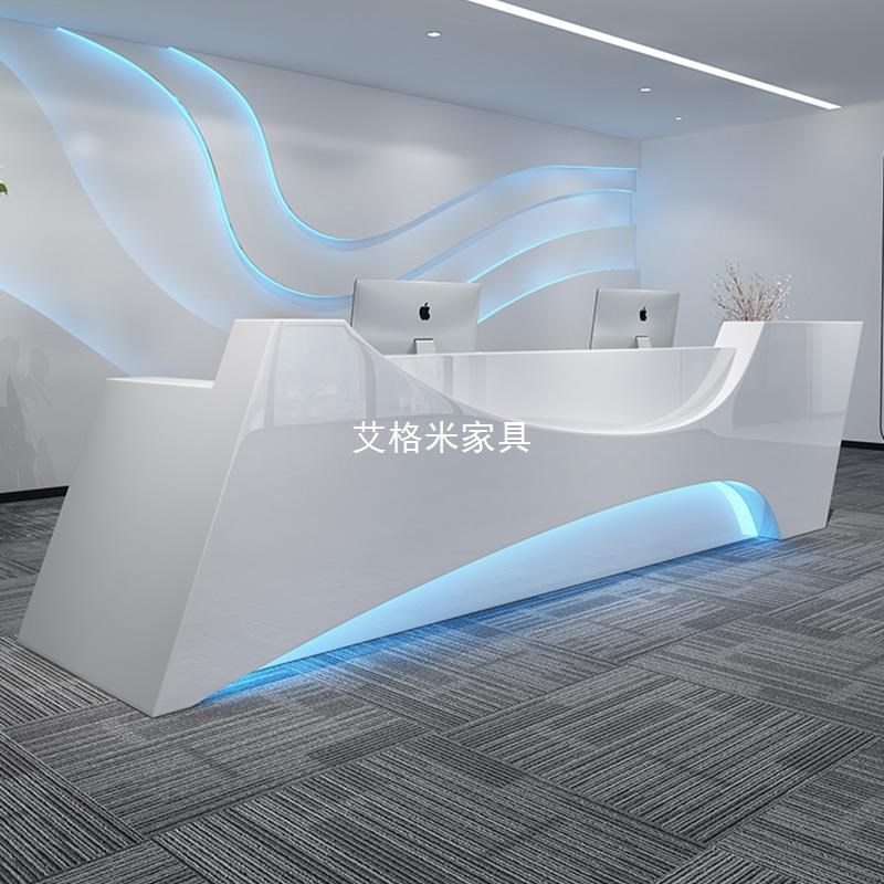 公司烤漆前台接待台服装店吧台公司办公桌咨询柜台