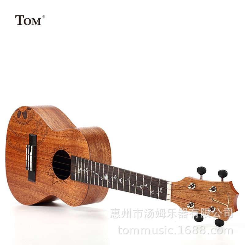 TOM ARTIST江一燕设计款桃花心木单板尤克里里23寸小吉他乌克丽丽
