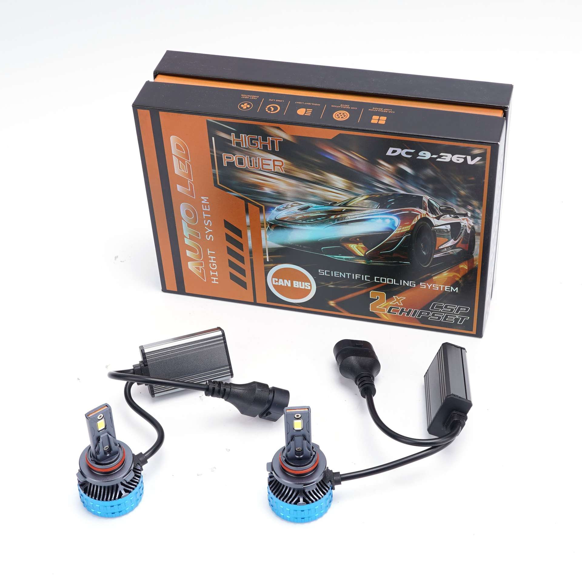 汽车LED灯泡大灯H7H4H1灯芯改装超亮远近光90129005强白光12v24v