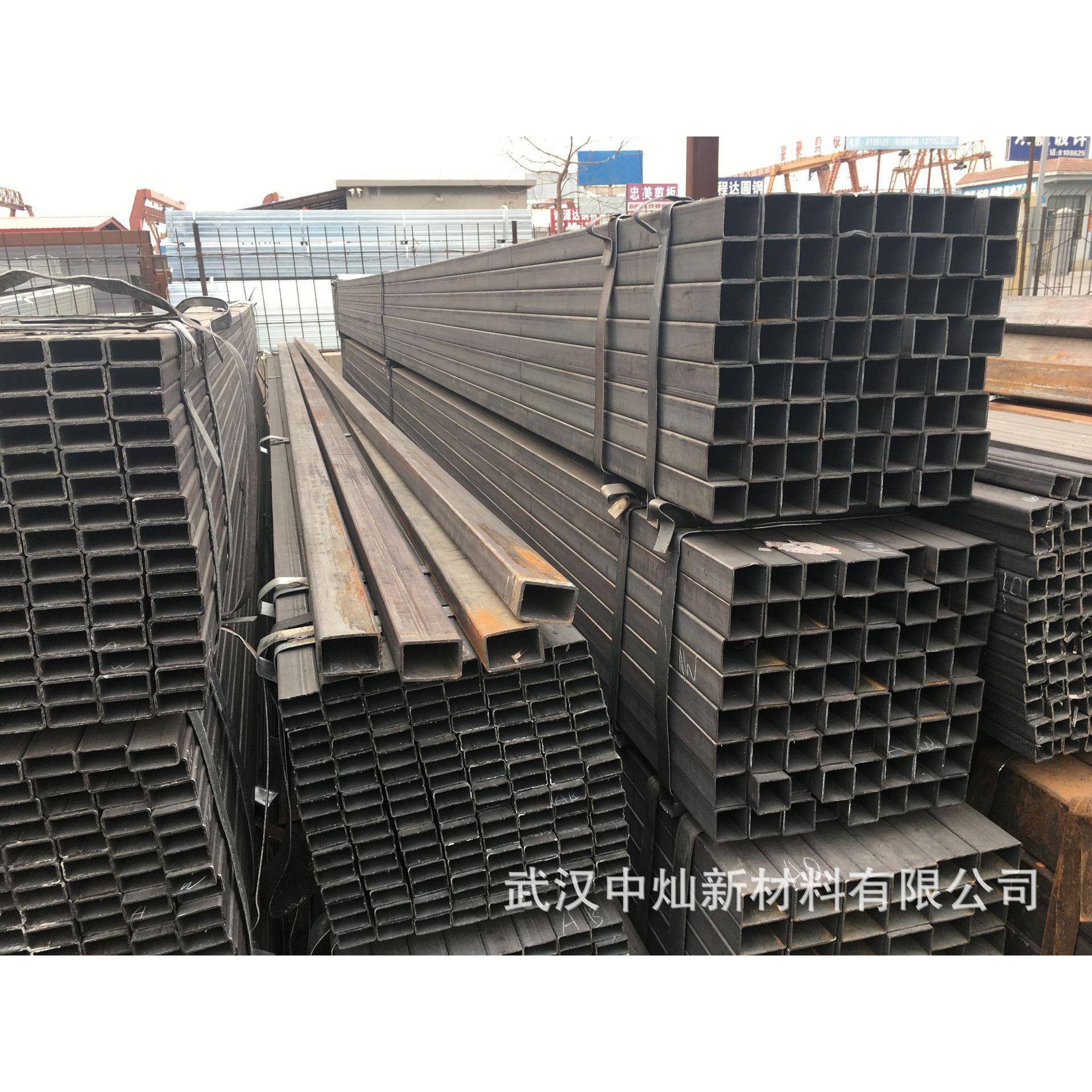 武汉地区 黑方管大口径 黑皮方管 40*40 可加工切割 欢迎来电