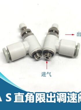 SMC型气动接头调速阀AS1201F-M5-04A限流阀节流阀AS1201F-M5-06SA