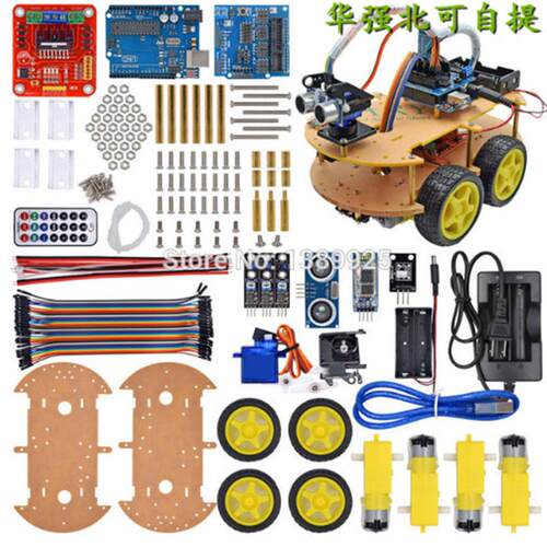 itead rduino智能小车底盘4WD/四轮驱动双层板 循迹/避障 DIY套件