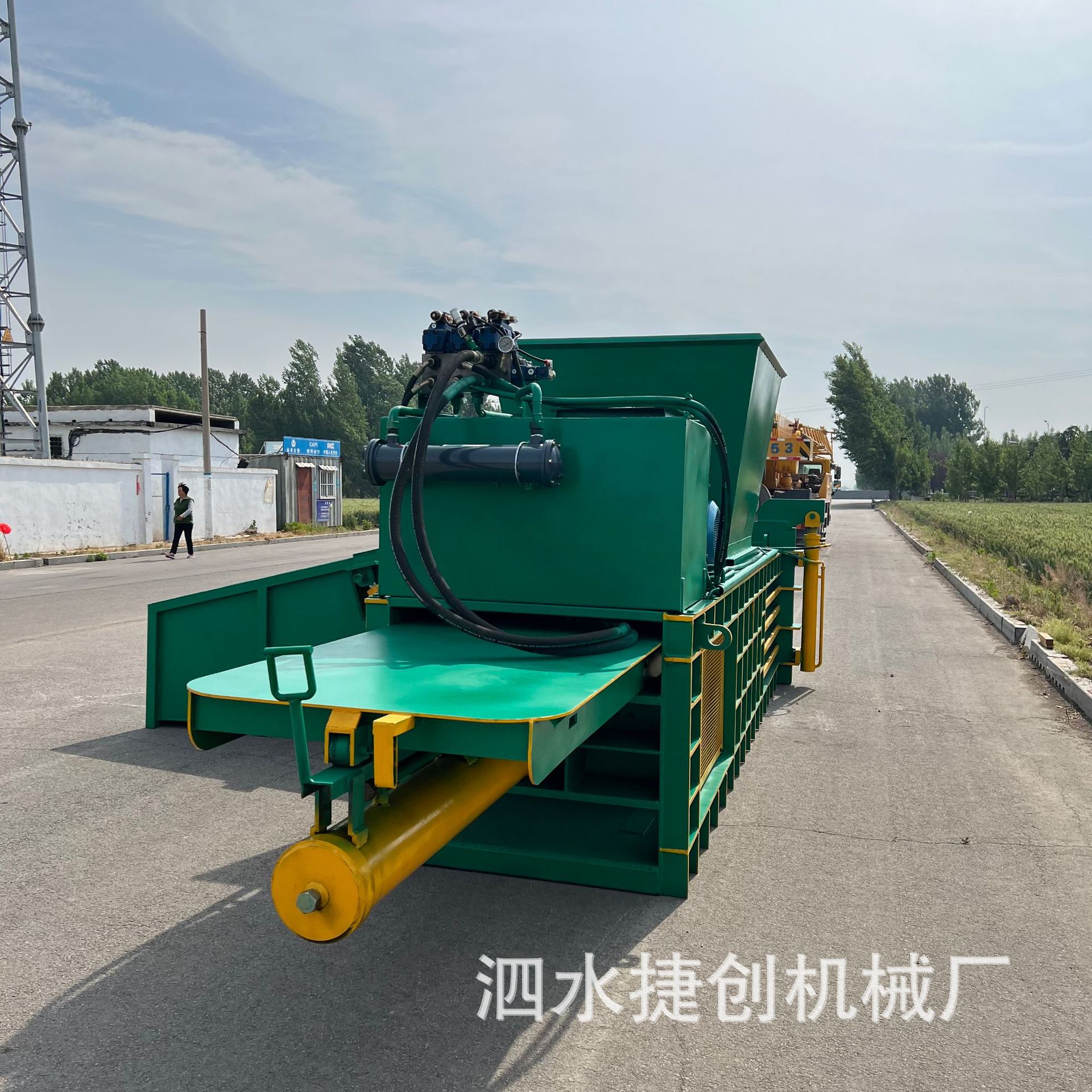 180吨卧式废纸液压打包机废品编织袋稻草打捆机厂家供货跨境销售