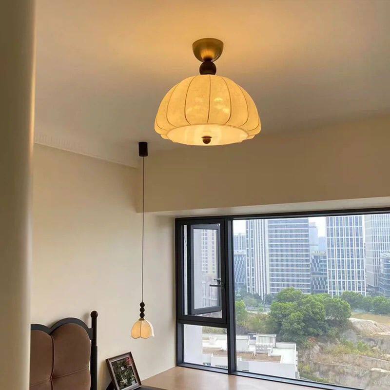 法式复古卧室灯吸顶灯餐厅灯主卧房间中古风温馨浪漫护眼书房灯具