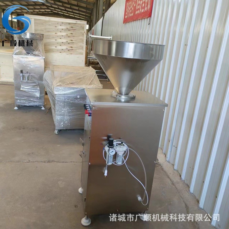 肉粒肠制作机器 商用热狗肠气动定量灌M肠机 气动灌肠机