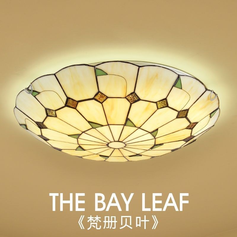 LED美式田f园吸顶灯地中海客厅个性灯饰乡村饭厅灯欧式卧室圆形