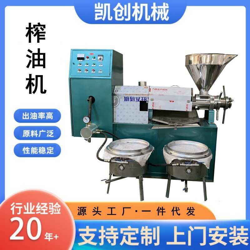 全自动花生油压榨机中大型榨油过滤一体机菜籽胡麻子亚麻籽榨油机