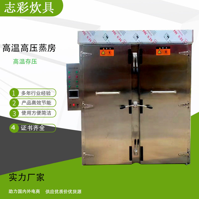 定制商用双开门高温高压电蒸箱