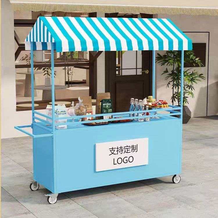 地摊铁艺花车摆摊小推车夜市摆摊神器促销网红户外小吃移动摊位
