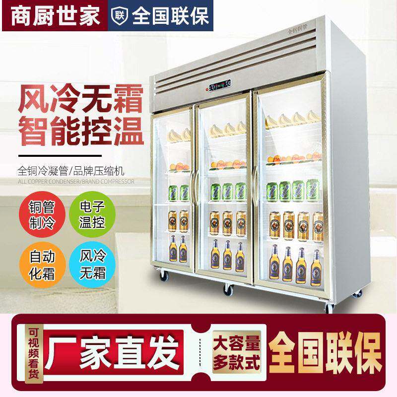 立式便利店啤酒饮料冷藏柜双门冷饮冷藏柜饮料柜冷藏保鲜柜
