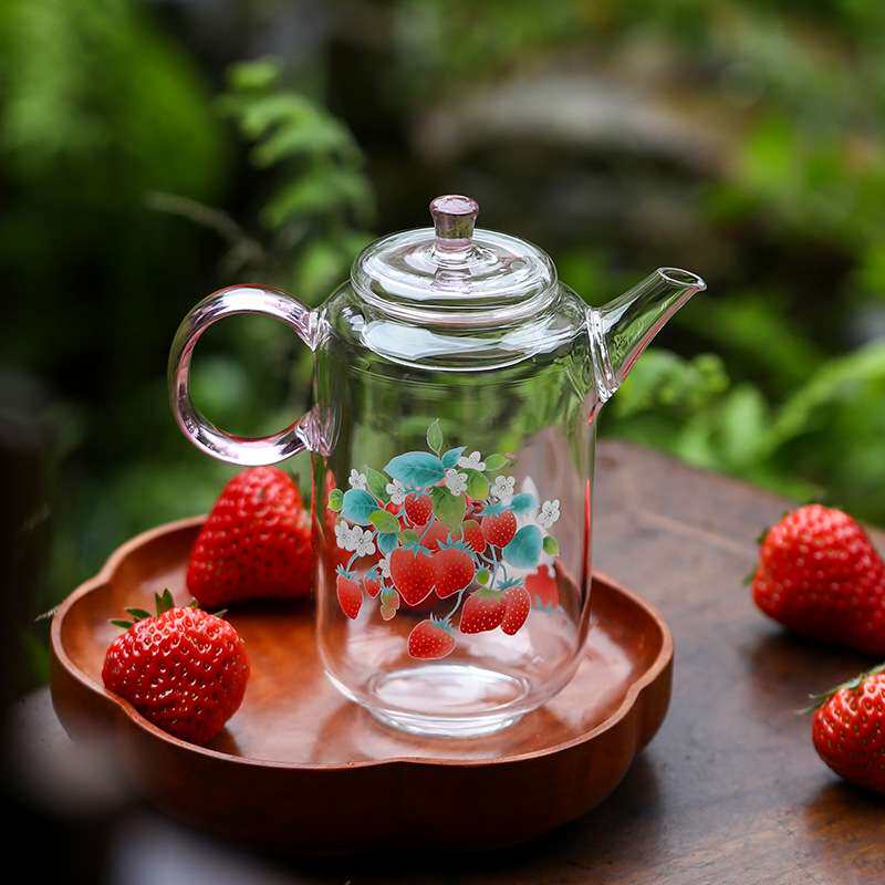 透明玻璃茶壶耐高温泡茶器绿茶专用泡茶壶单壶高颜值带过滤小壶