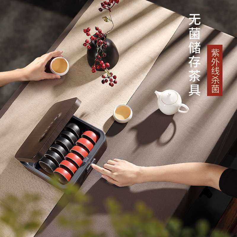 迷你茶杯消毒柜小型家用茶具杯子紫外线高温烘干消毒办公室玻璃杯