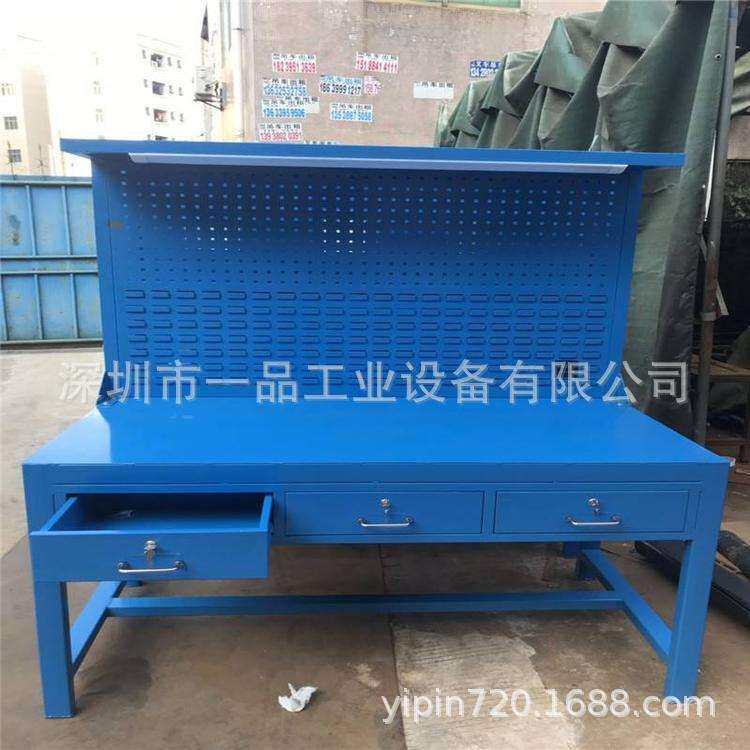 钳工操作台重型铁板平台车间模具维修桌钢板工作台虎钳装配飞模台