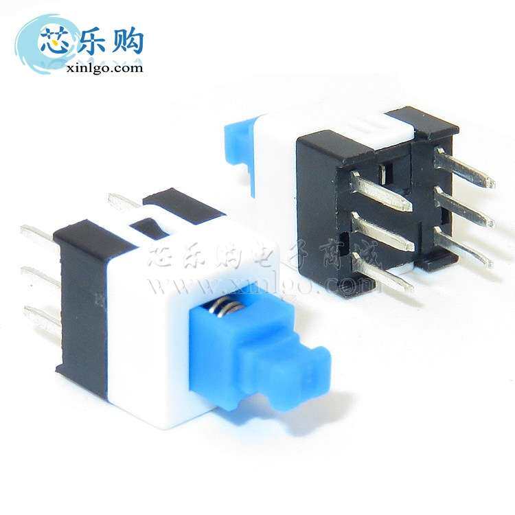自锁开关 7X7MM 7*7 双排6脚 小型 按键开关 按钮开关 优质