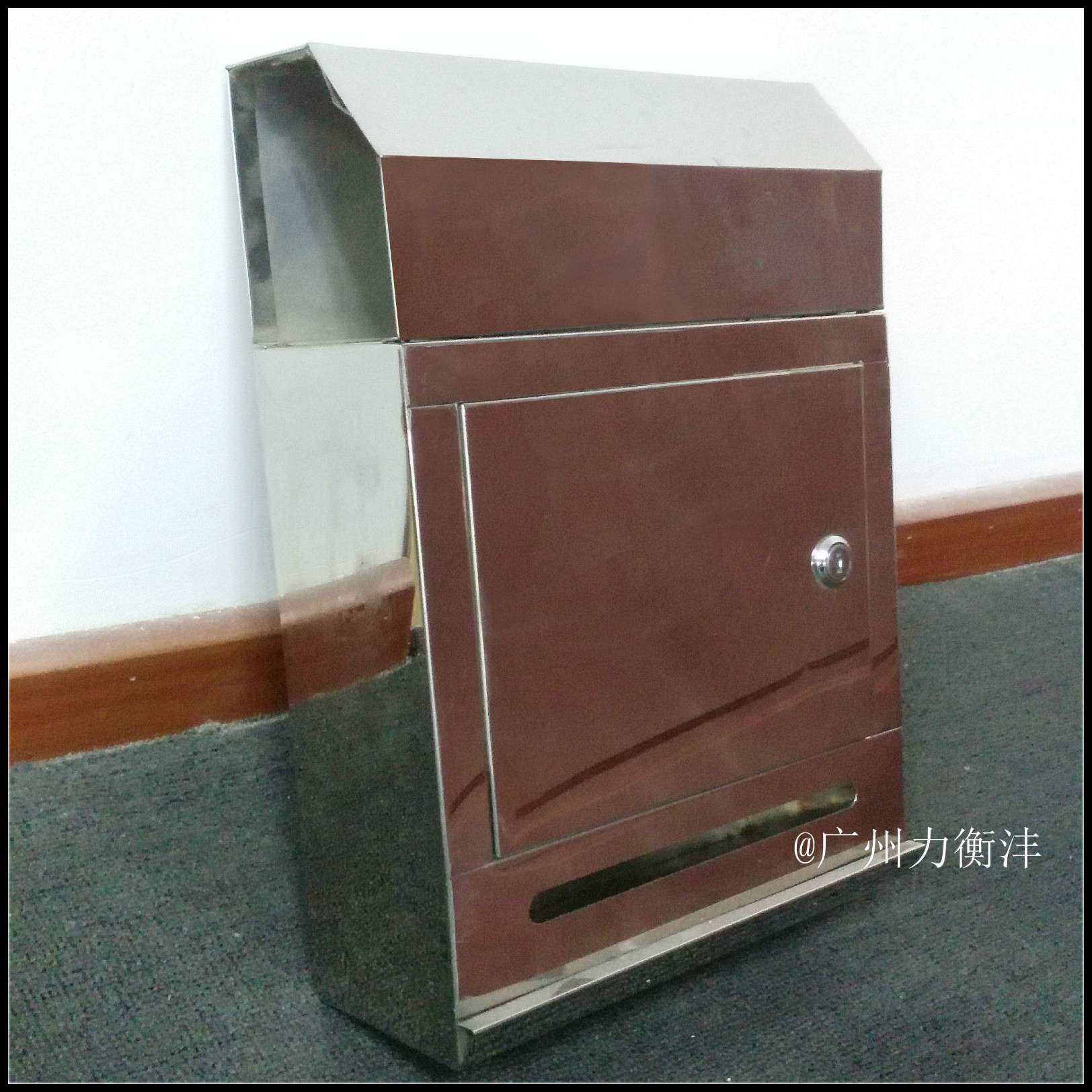 广东广州磨纱不锈钢信报箱邮政信箱邮筒住宅信件箱生产厂家DING制