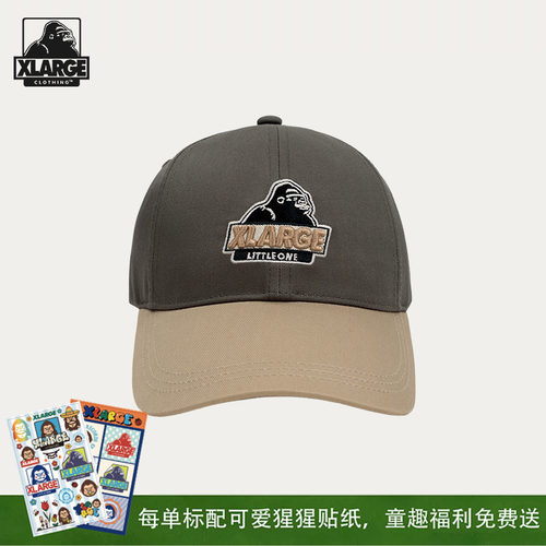 XLARGE儿童刺绣鸭舌防晒棒球帽