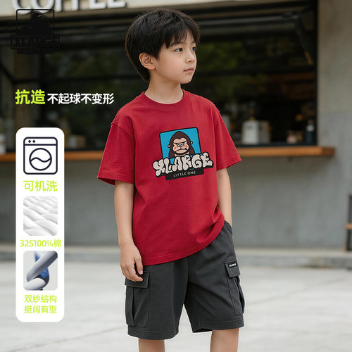 XLARGE纯棉亲肤儿童圆领短袖上衣