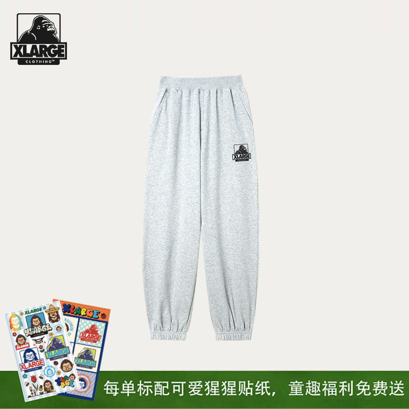 XLARGE中大童毛圈束脚运动长裤图片