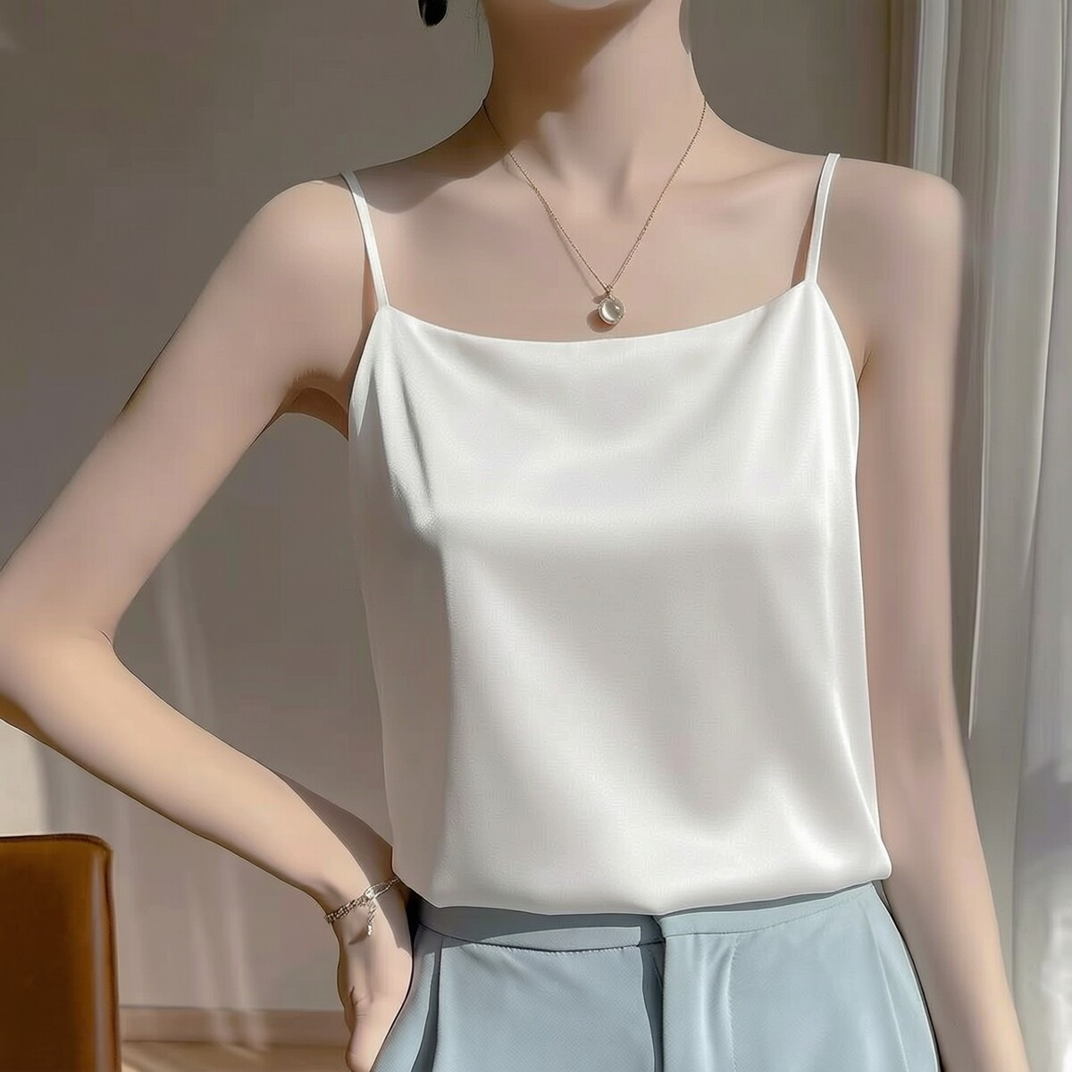 法式肚兜美背白色背心吊带女打底衫内搭外穿上衣t恤衣服巨辣网红