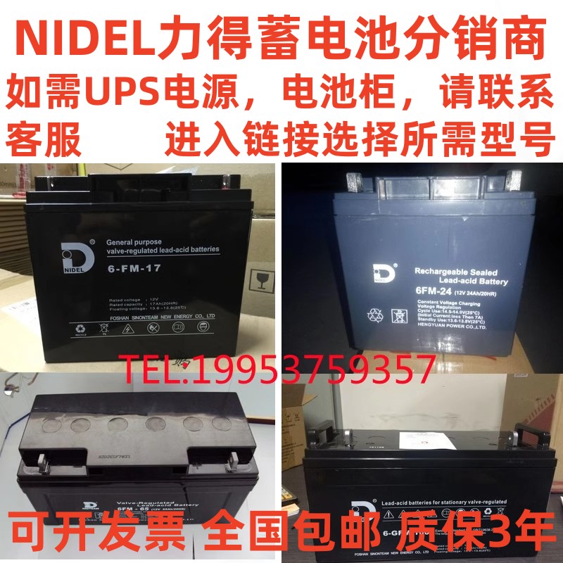 NIDEL力得蓄电池 FM/GFM38 特价包邮12V7A/17A/24A/38A/55AH/65AH