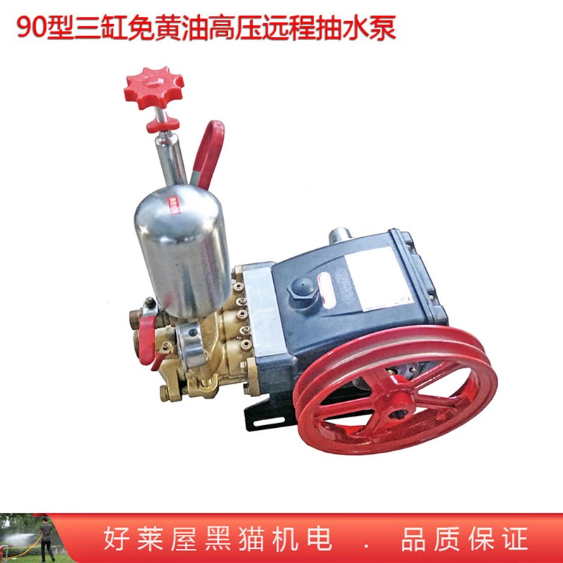 80 90型三缸柱塞泵陶瓷免黄油 高压远程抽水机喷雾器打药机清洗