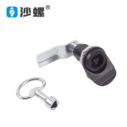 发电机组控制箱配 配电柜门锁三角锁机箱机柜转舌锁压缩式圆柱锁