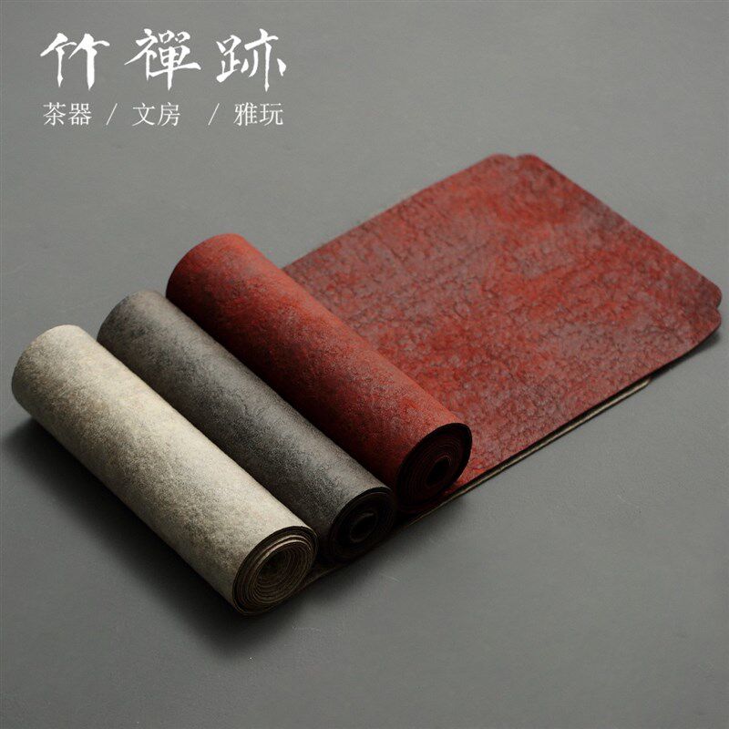 竹禅迹禅意茶席 超纤茶垫防水茶席茶道桌旗布艺茶具禅意桌布棉麻