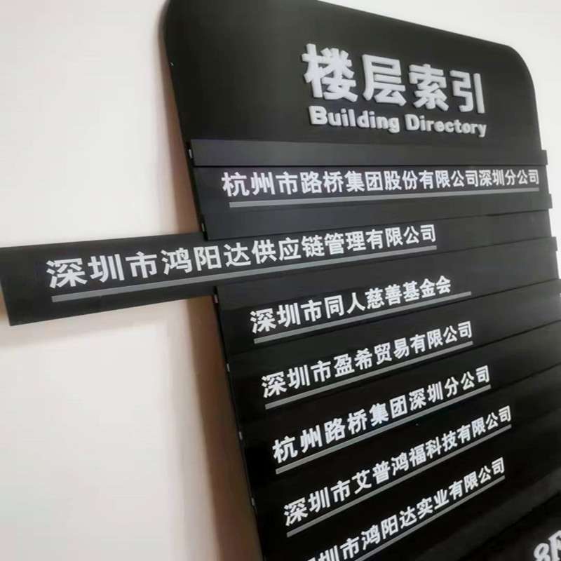 楼层牌索引牌去向牌单位部门指引牌亚克力不锈钢抗风广告牌镂空